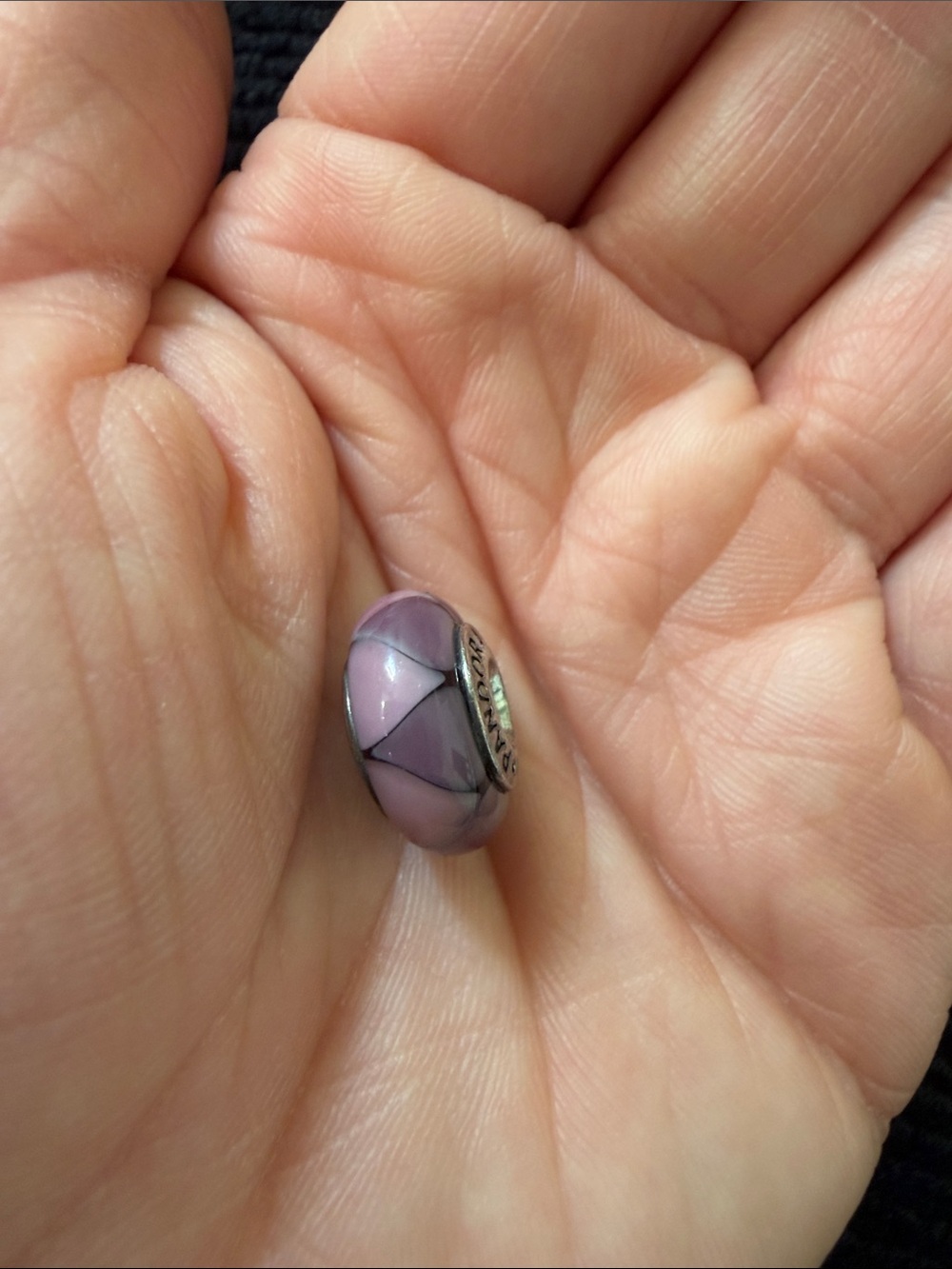 Pandora Lavender Mosaic Glass Charm Bead